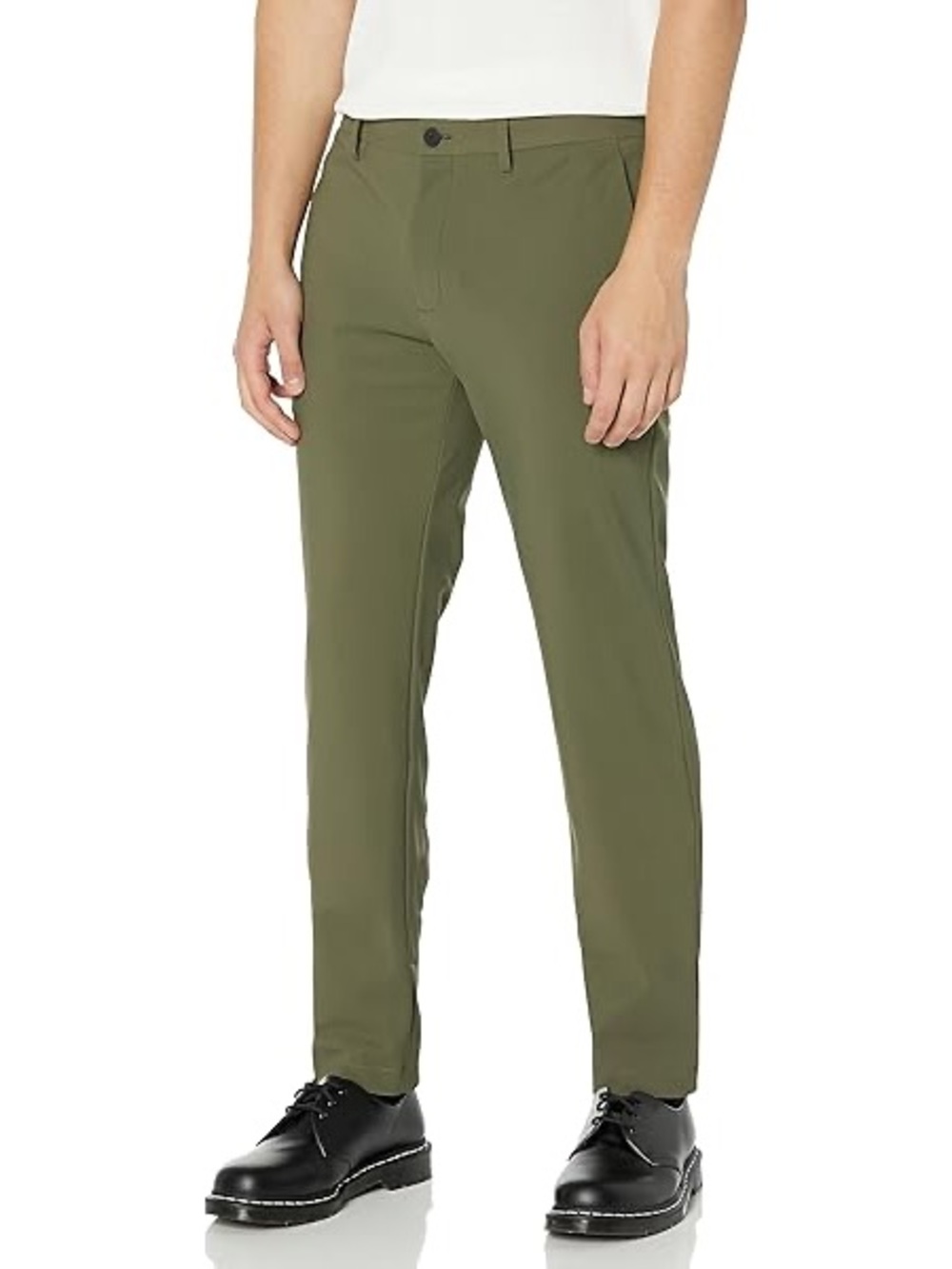 Theory Zaine Neoteric Olive Green Slim Chino Pants (34)